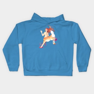 On the Move - Deer Centaur Lady - Fantasy Art Kids Hoodie